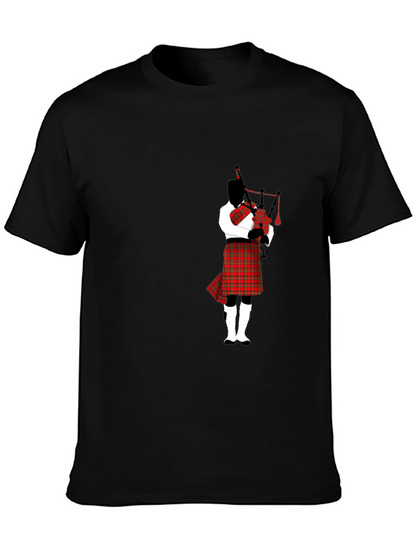 Bagpipe Player Black T-Shirt