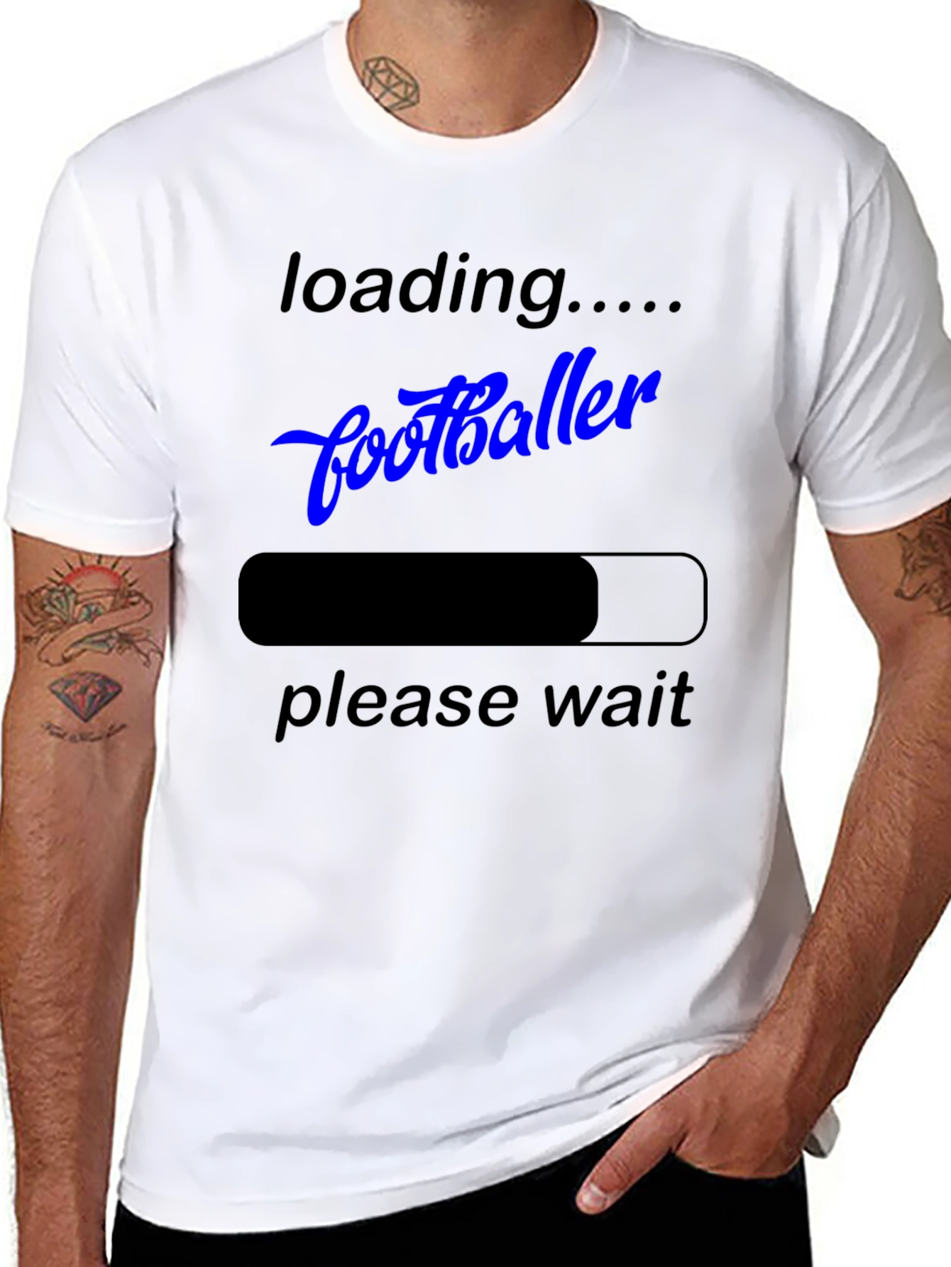 Loading Footballer T-Shirt Funny Sports Fan Tee