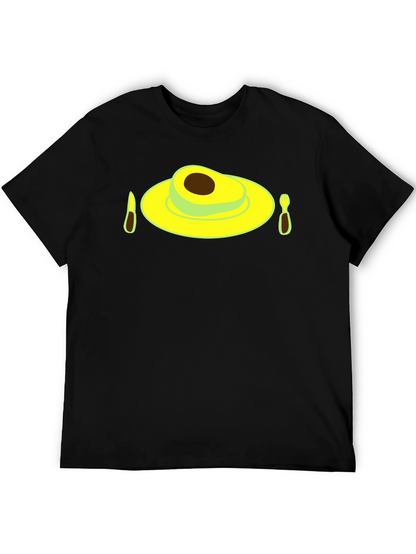 Avocado Breakfast Black T-Shirt - Novelty Graphic Tee