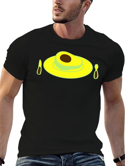 Avocado Breakfast Black T-Shirt - Novelty Graphic Tee