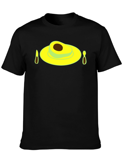 Avocado Breakfast Black T-Shirt - Novelty Graphic Tee