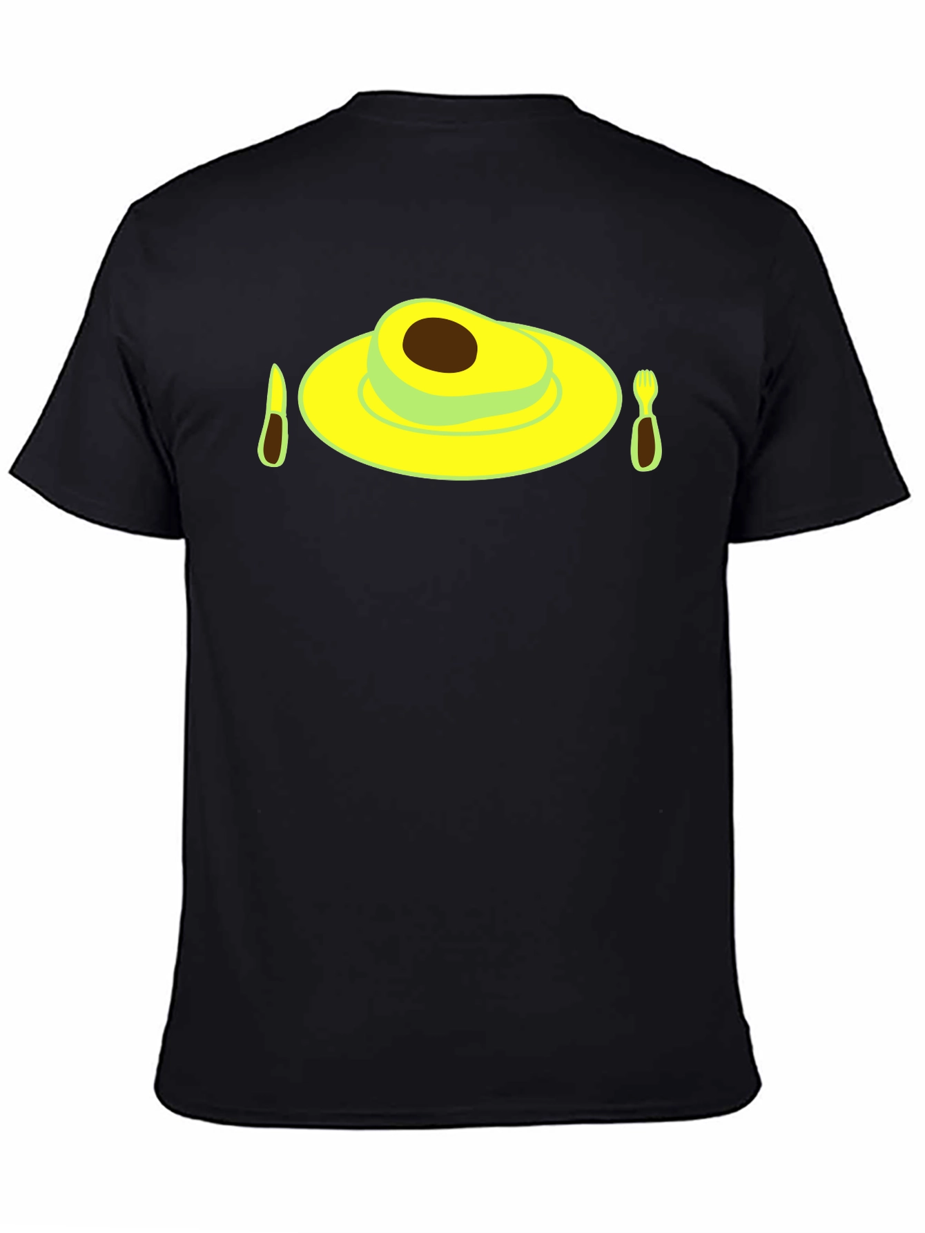 Avocado Breakfast Black T-Shirt - Novelty Graphic Tee