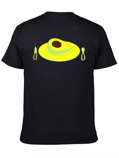 Avocado Breakfast Black T-Shirt - Novelty Graphic Tee