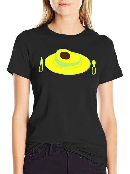 Avocado Breakfast Black T-Shirt - Novelty Graphic Tee