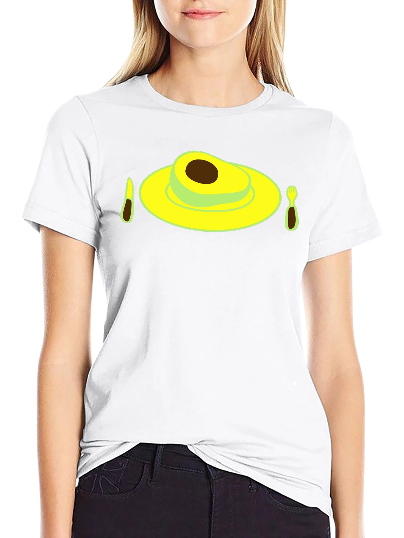 Avocado Breakfast Black T-Shirt - Novelty Graphic Tee