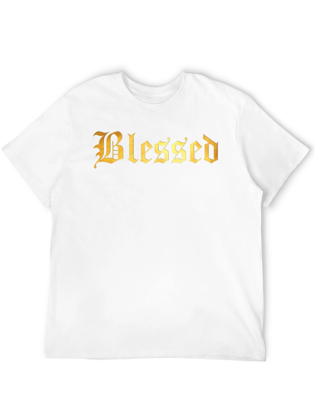 Blessed Gold Lettering Black T-Shirt