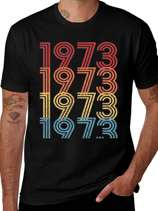 Vintage 1973 Graphic Tee - Retro Birthday Shirt
