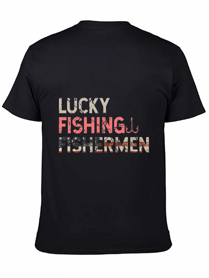 Lucky Fishing Fisherman Graphic Tee