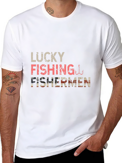 Lucky Fishing Fisherman Graphic Tee