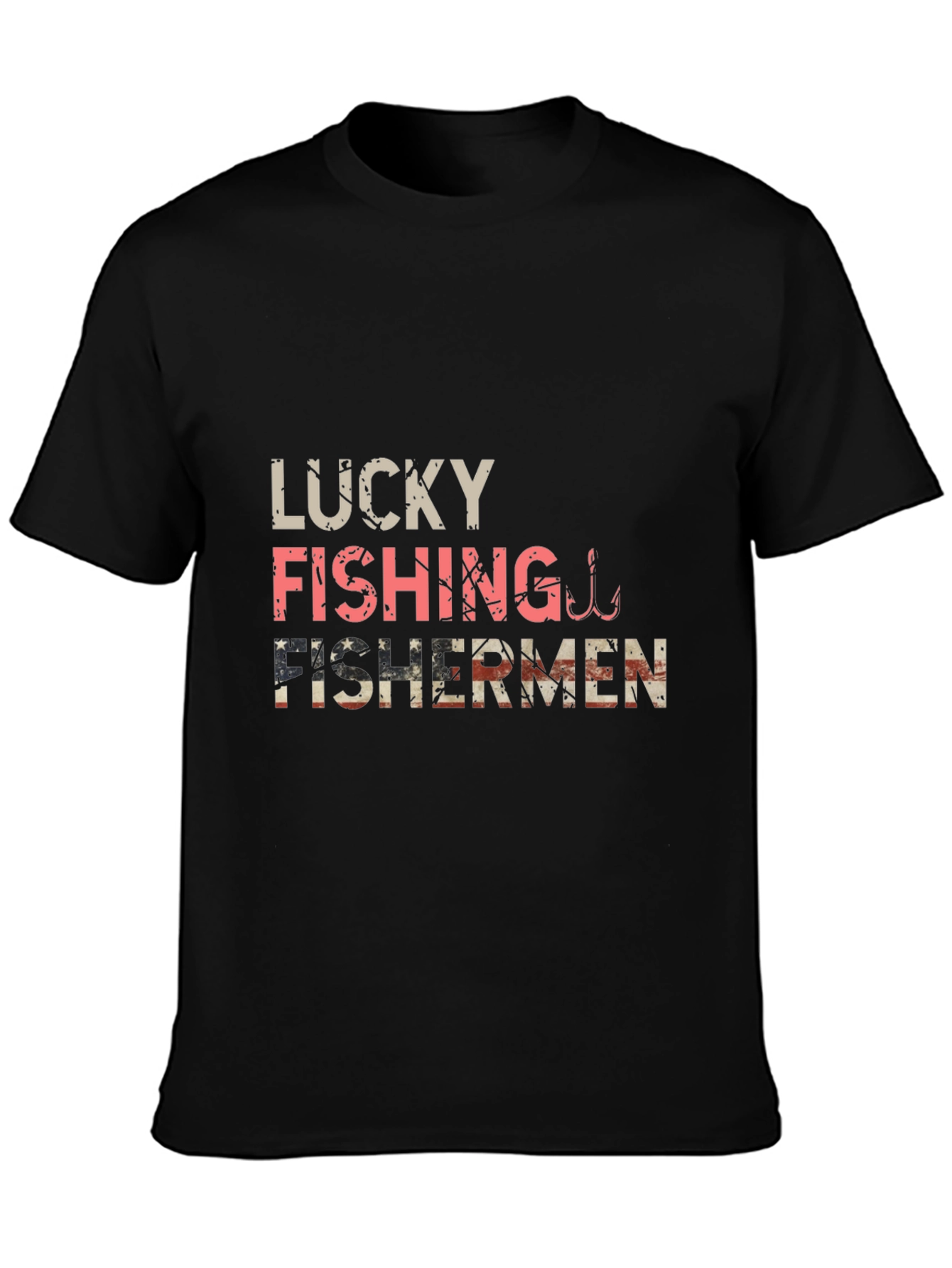 Lucky Fishing Fisherman Graphic Tee
