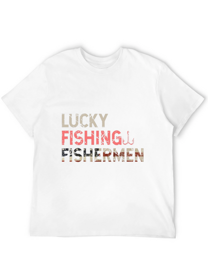 Lucky Fishing Fisherman Graphic Tee