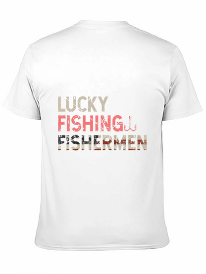 Lucky Fishing Fisherman Graphic Tee