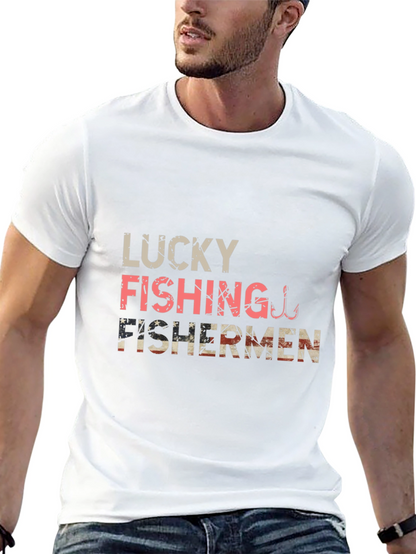 Lucky Fishing Fisherman Graphic Tee