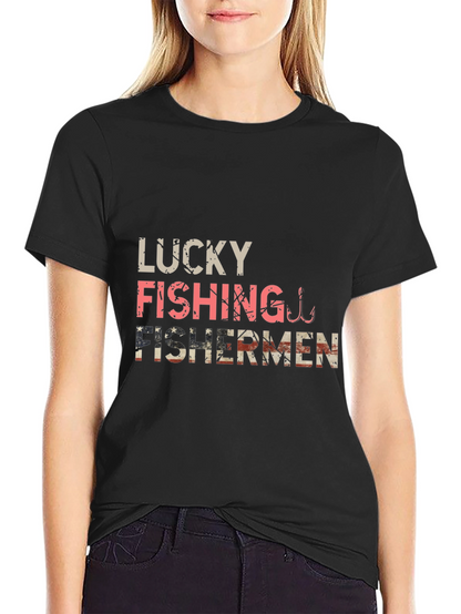 Lucky Fishing Fisherman Graphic Tee