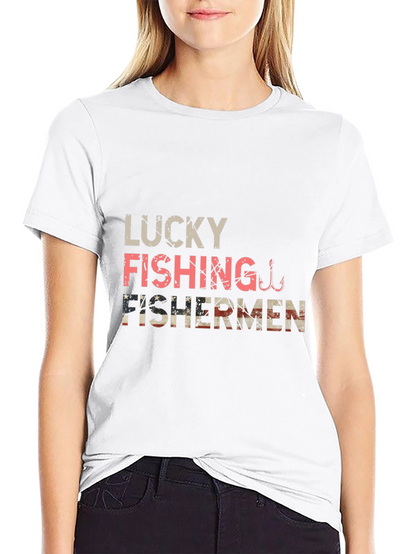 Lucky Fishing Fisherman Graphic Tee