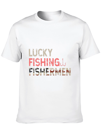 Lucky Fishing Fisherman Graphic Tee