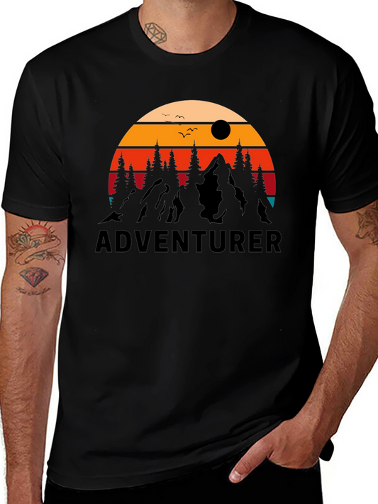 Adventurer Graphic Tee - Retro Outdoor Design