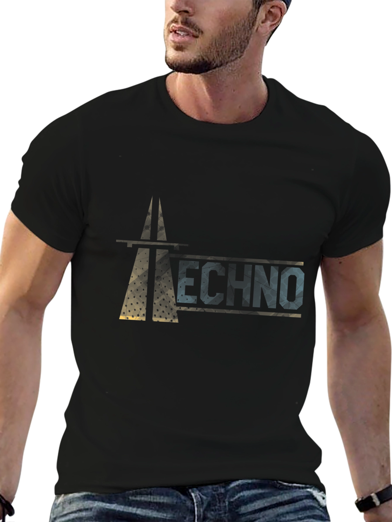 Techno Graphic Black T-Shirt
