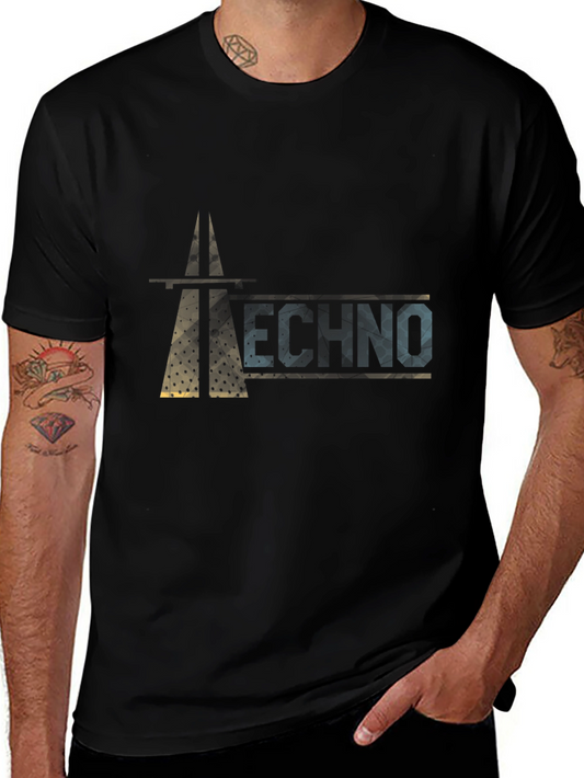 Techno Graphic Black T-Shirt