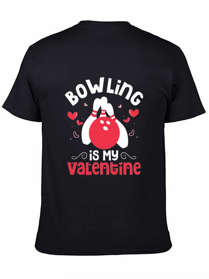 Bowling Is My Valentine Black T-Shirt