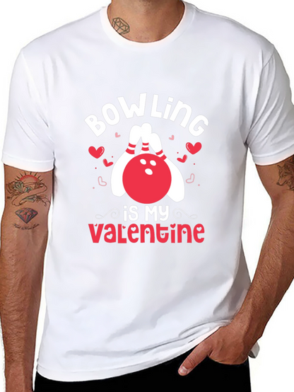 Bowling Is My Valentine Black T-Shirt
