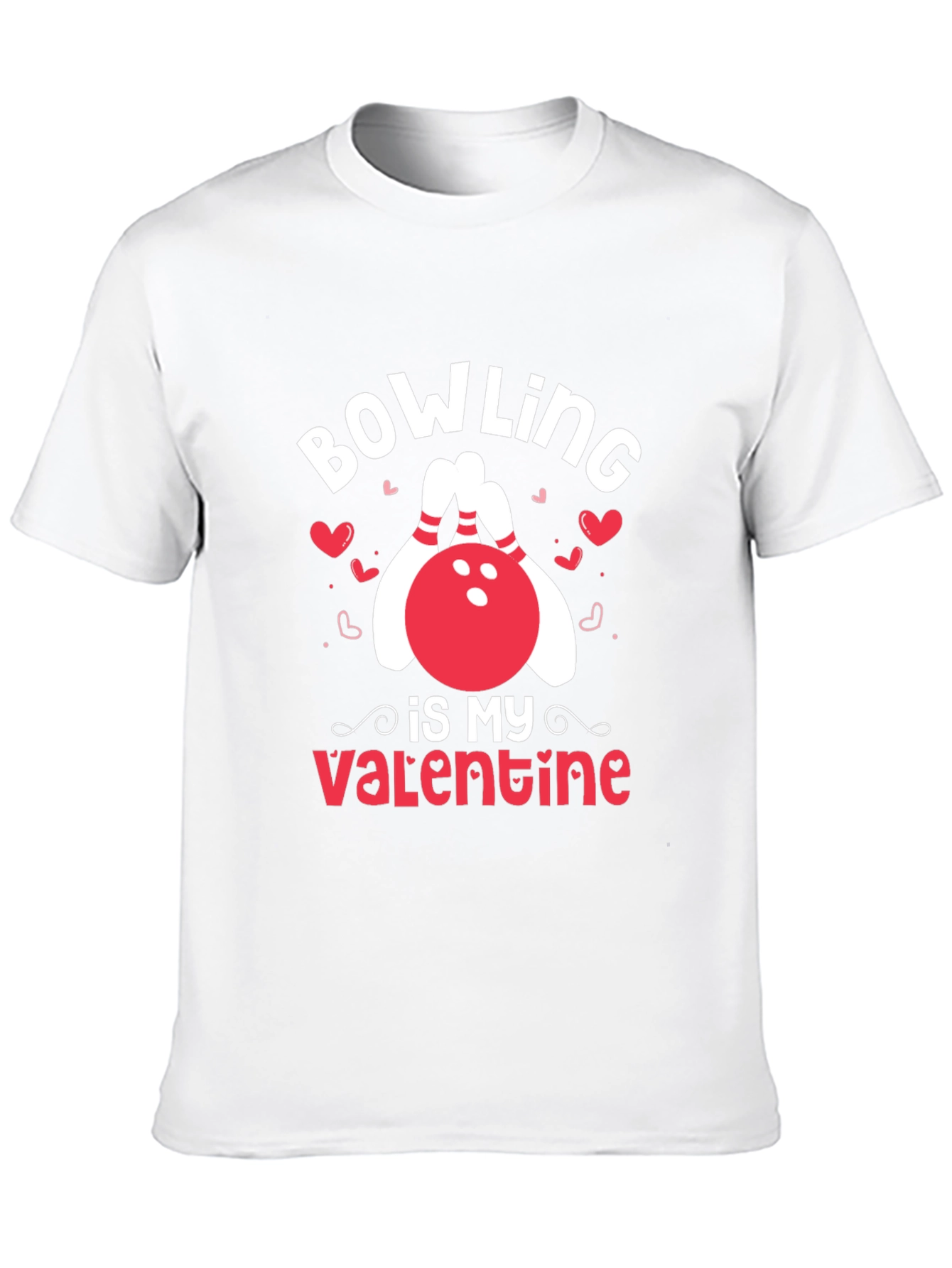 Bowling Is My Valentine Black T-Shirt