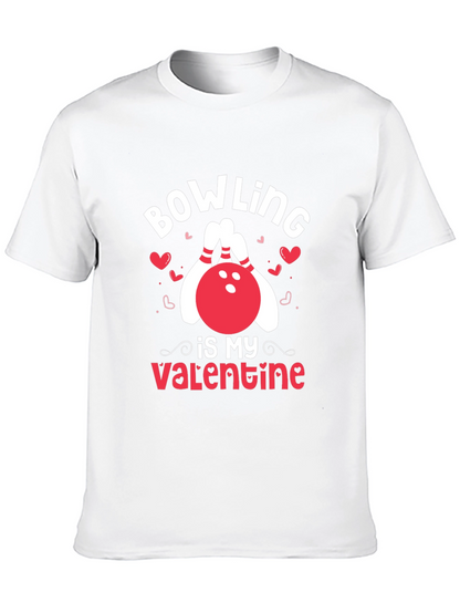 Bowling Is My Valentine Black T-Shirt