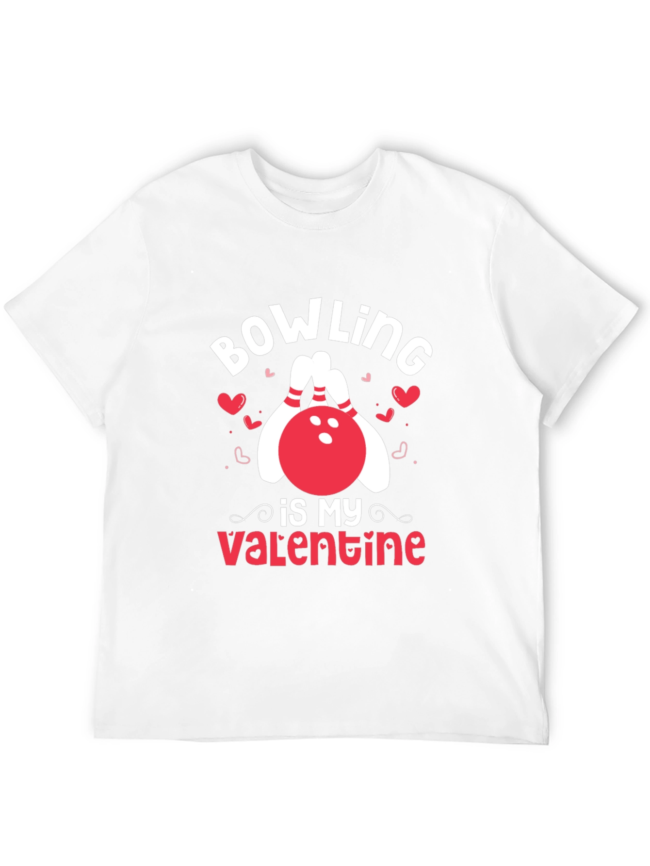 Bowling Is My Valentine Black T-Shirt