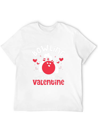 Bowling Is My Valentine Black T-Shirt