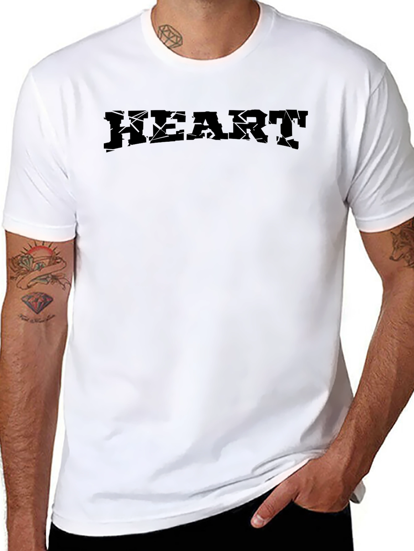Black HEART Graphic T-Shirt