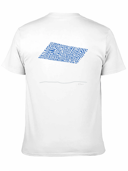 Abstract Geometric Graphic Black T-Shirt