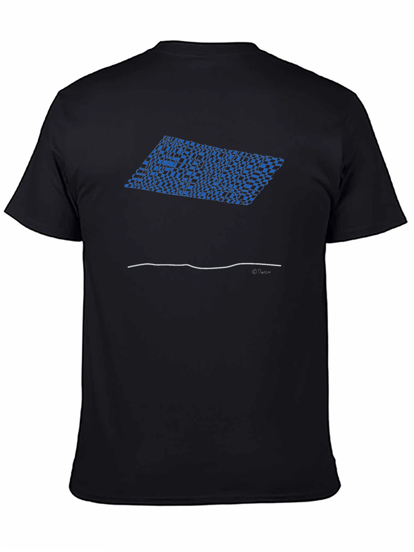 Abstract Geometric Graphic Black T-Shirt