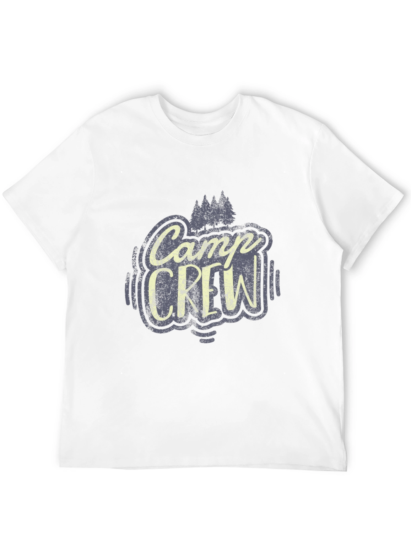 Camp Crew Graphic Tee - Black Cotton T-Shirt
