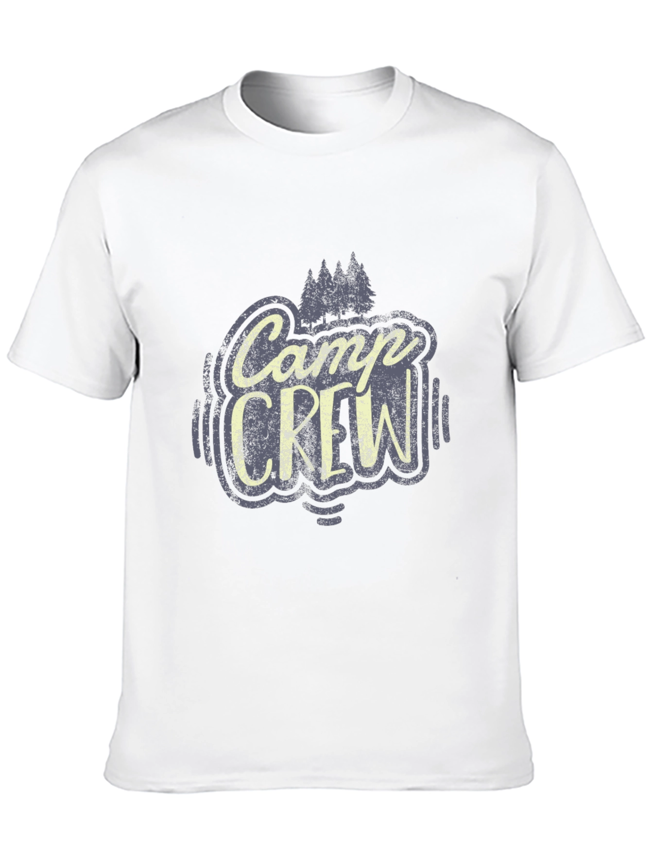 Camp Crew Graphic Tee - Black Cotton T-Shirt