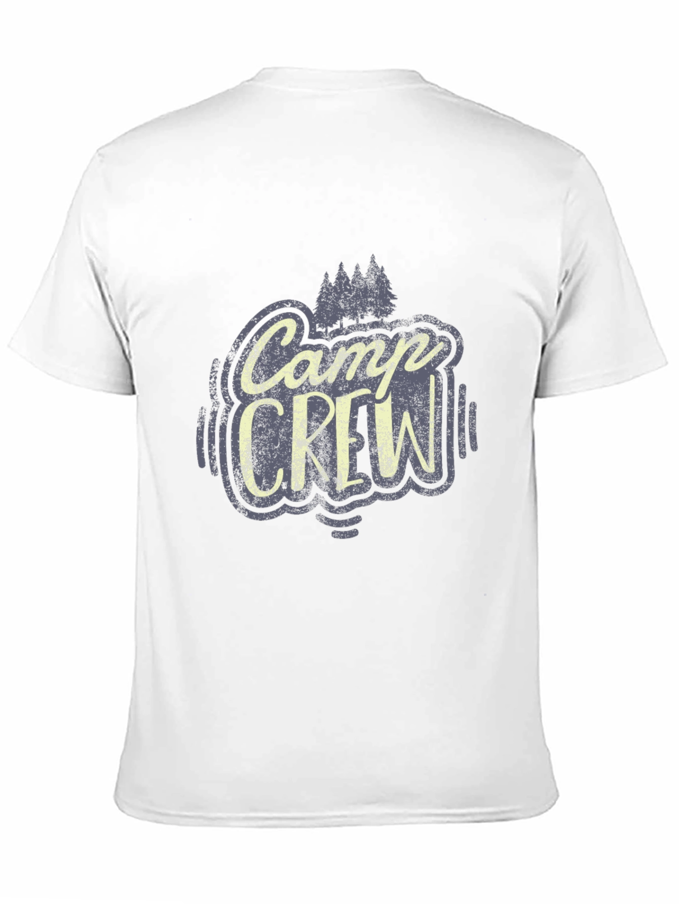 Camp Crew Graphic Tee - Black Cotton T-Shirt