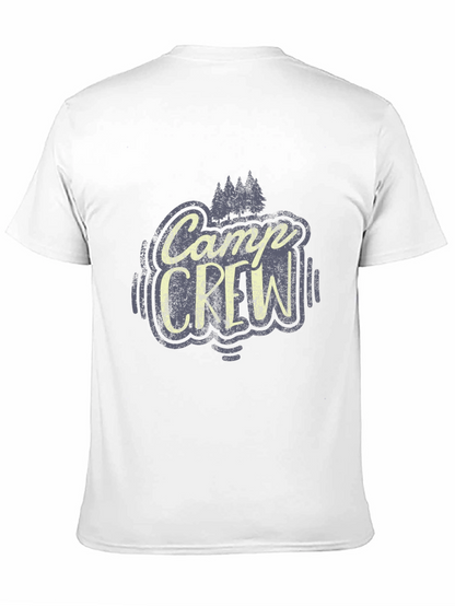 Camp Crew Graphic Tee - Black Cotton T-Shirt