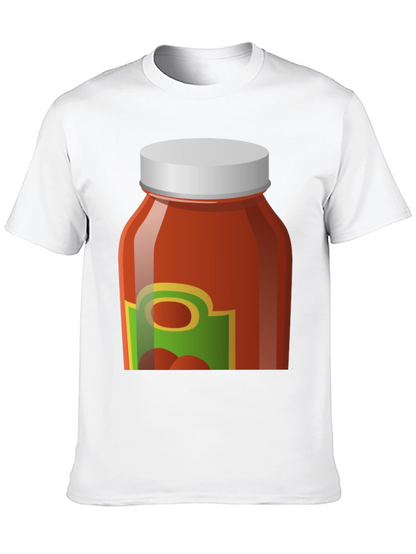 Tomato Sauce Jar Graphic Tee - Novelty T-Shirt