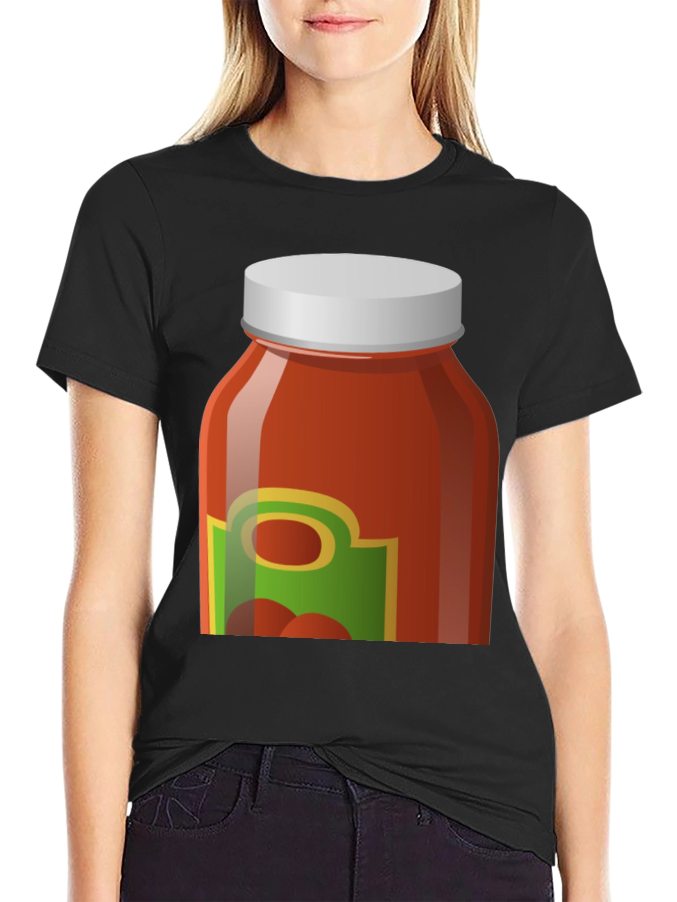 Tomato Sauce Jar Graphic Tee - Novelty T-Shirt