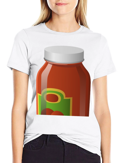 Tomato Sauce Jar Graphic Tee - Novelty T-Shirt