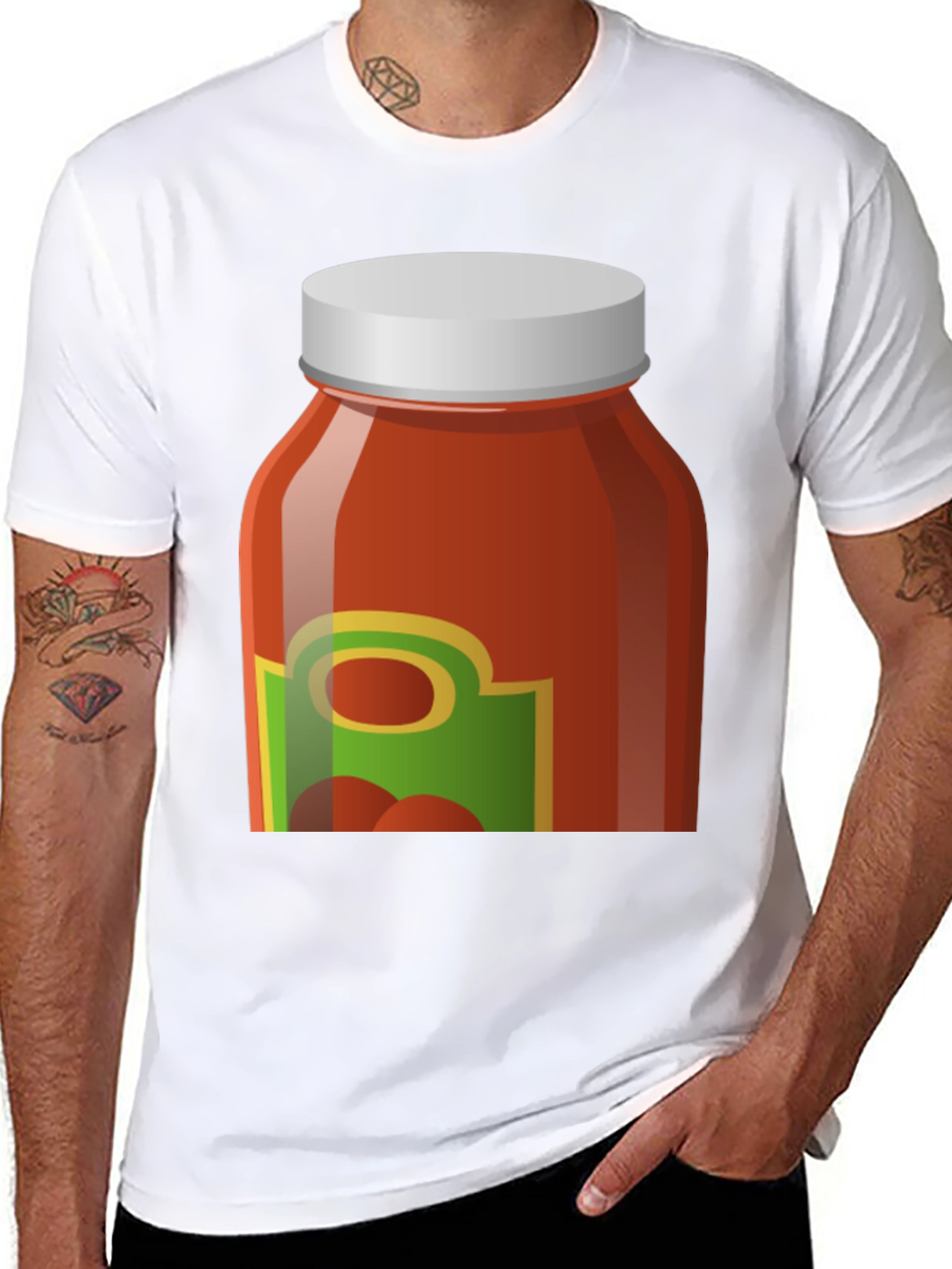 Tomato Sauce Jar Graphic Tee - Novelty T-Shirt