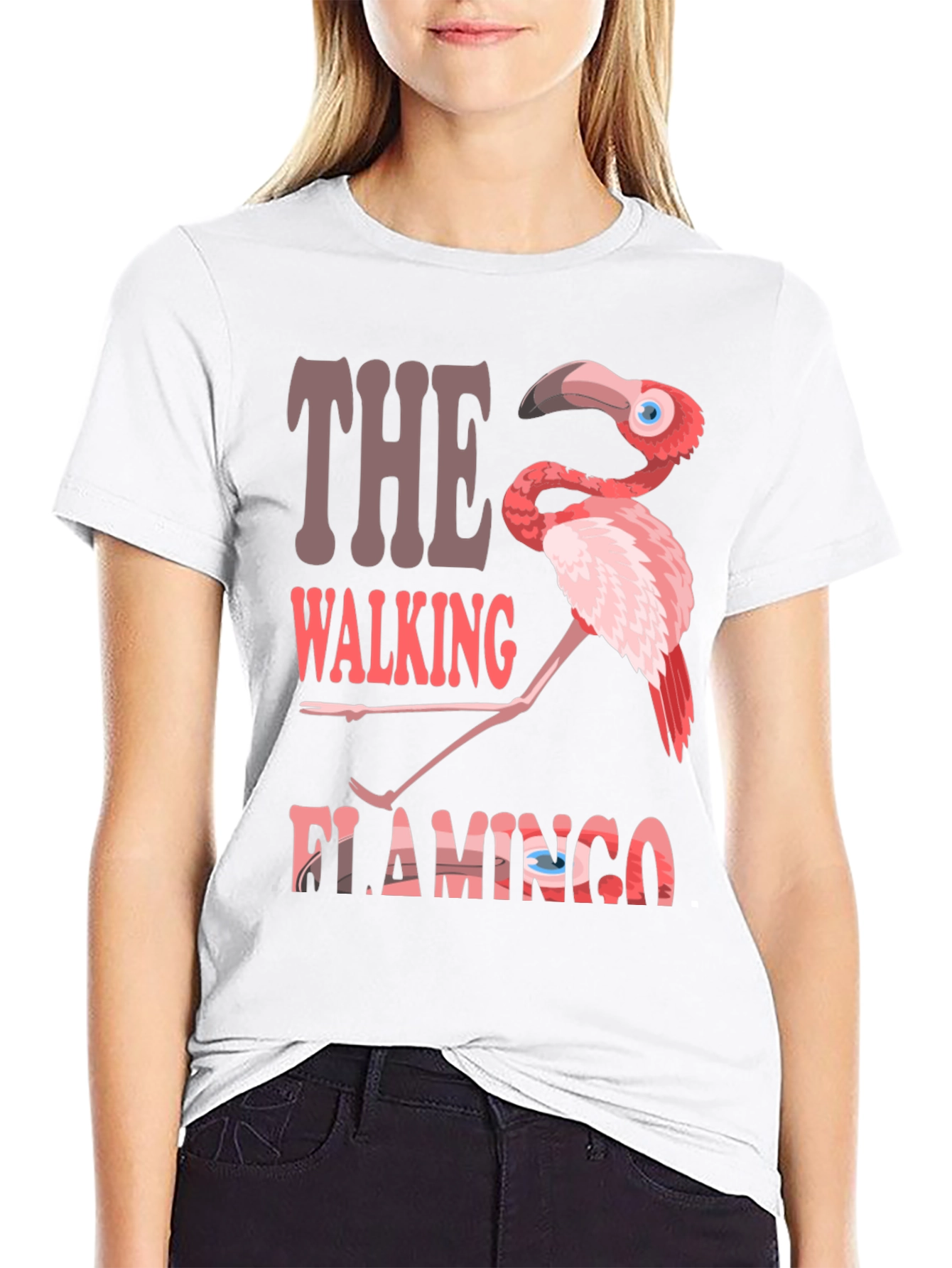 The Walking Flamingo Graphic T-Shirt