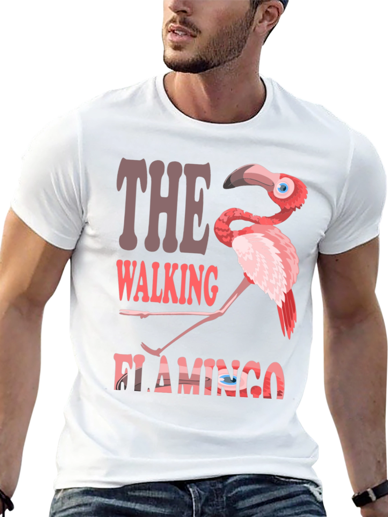 The Walking Flamingo Graphic T-Shirt