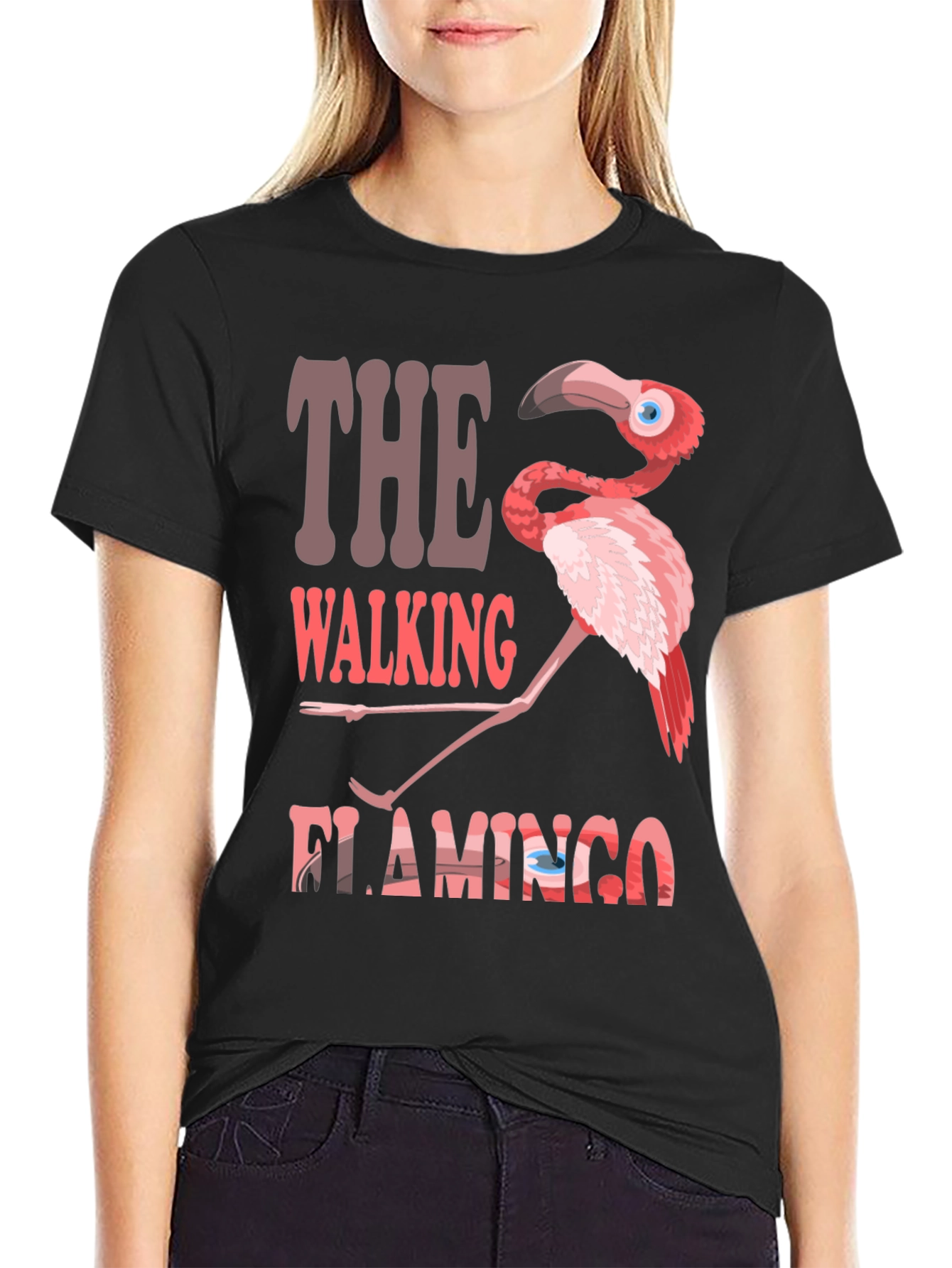 The Walking Flamingo Graphic T-Shirt