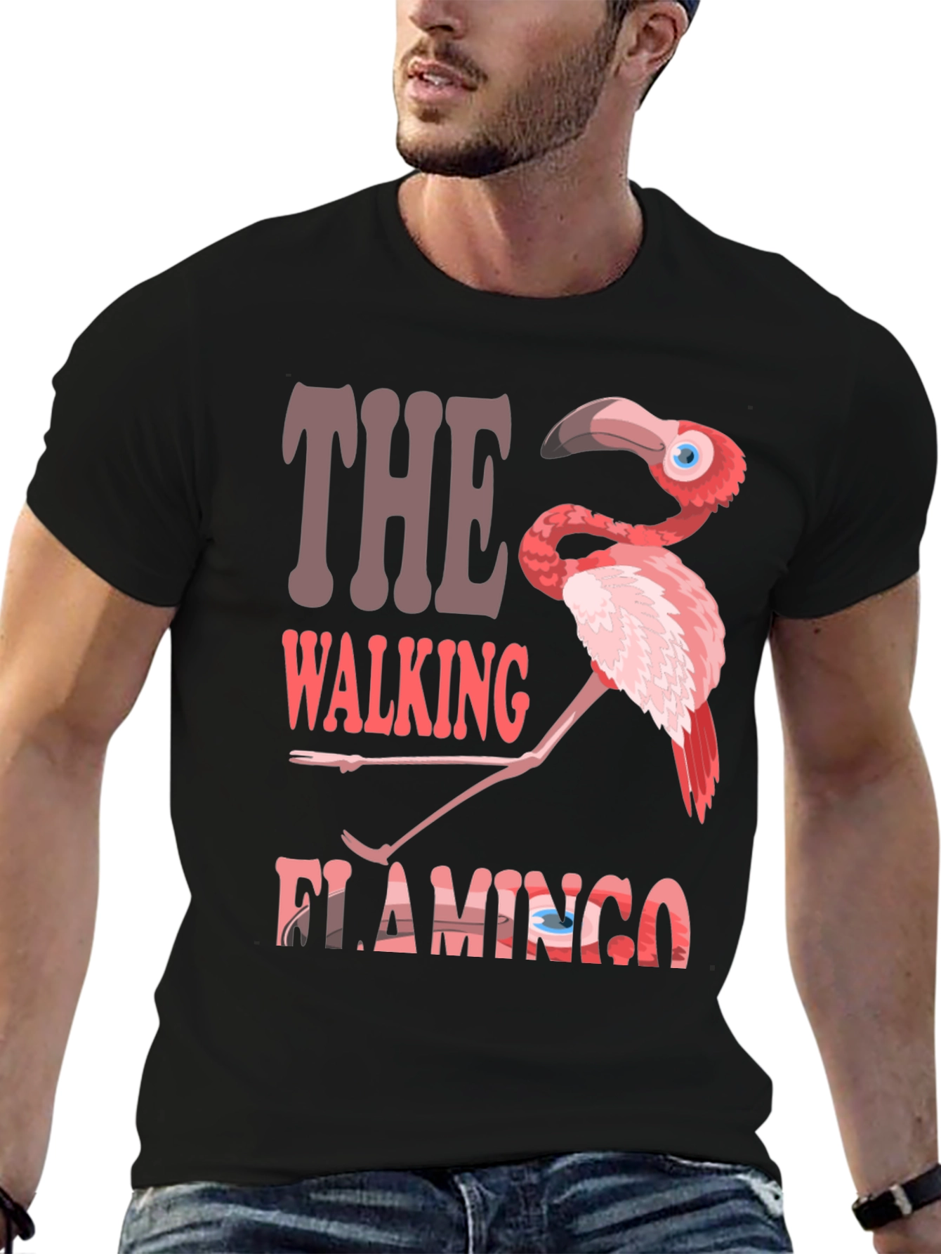The Walking Flamingo Graphic T-Shirt