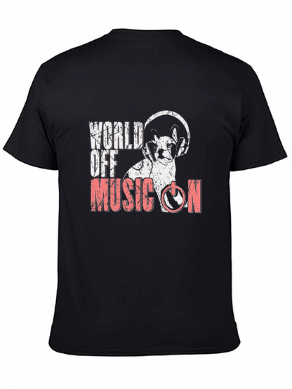 World Off Music On T-Shirt
