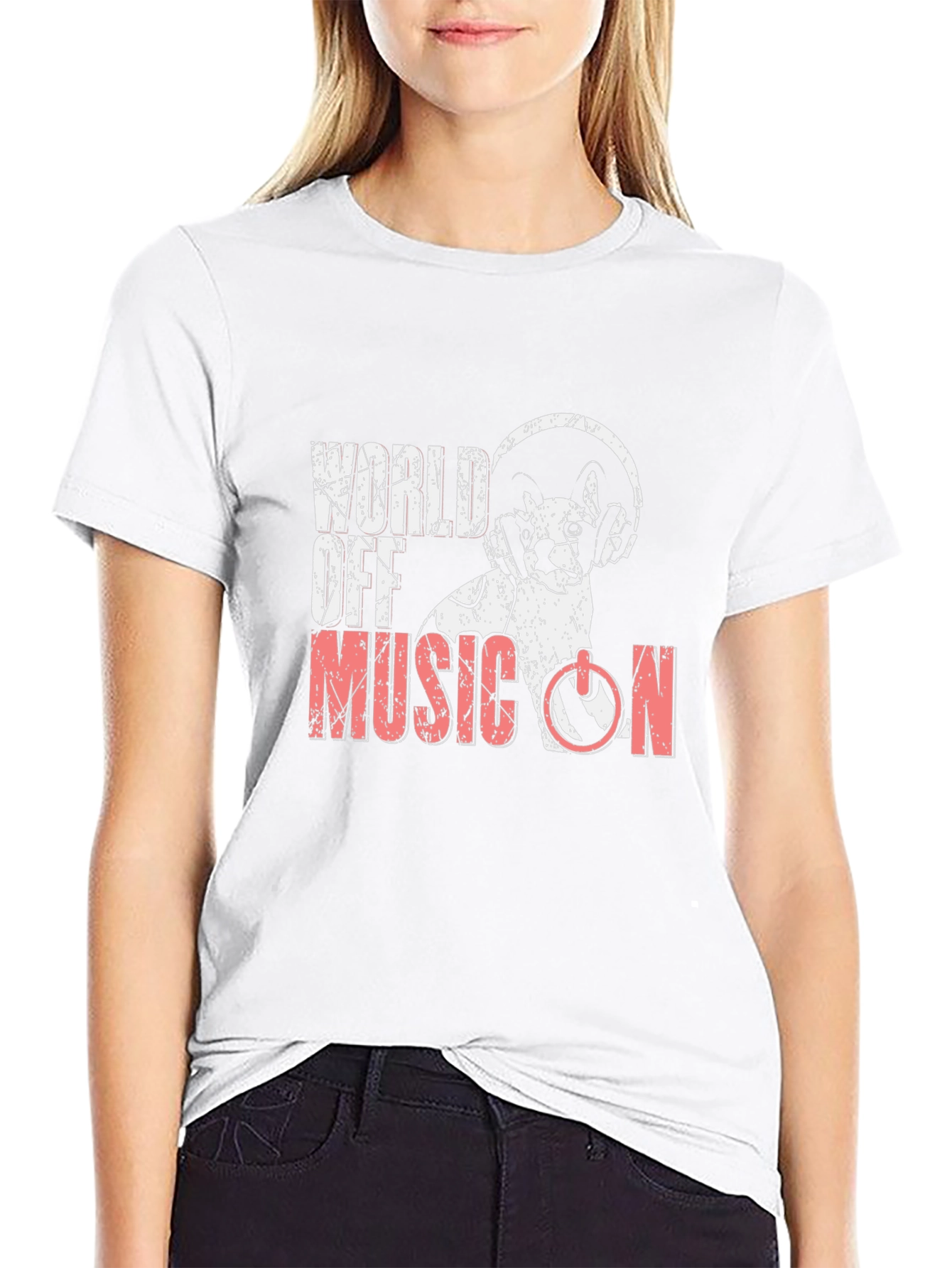 World Off Music On T-Shirt