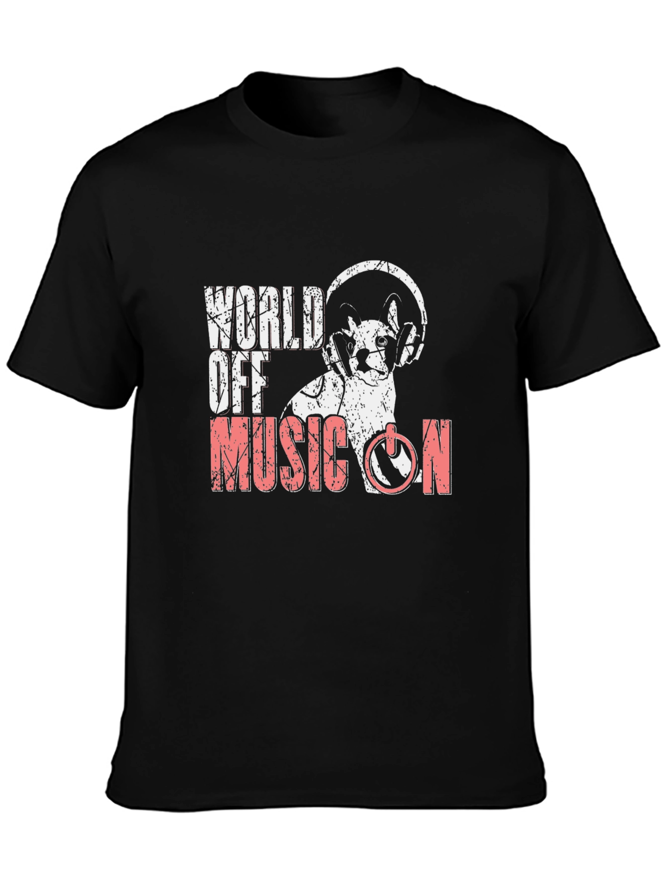 World Off Music On T-Shirt