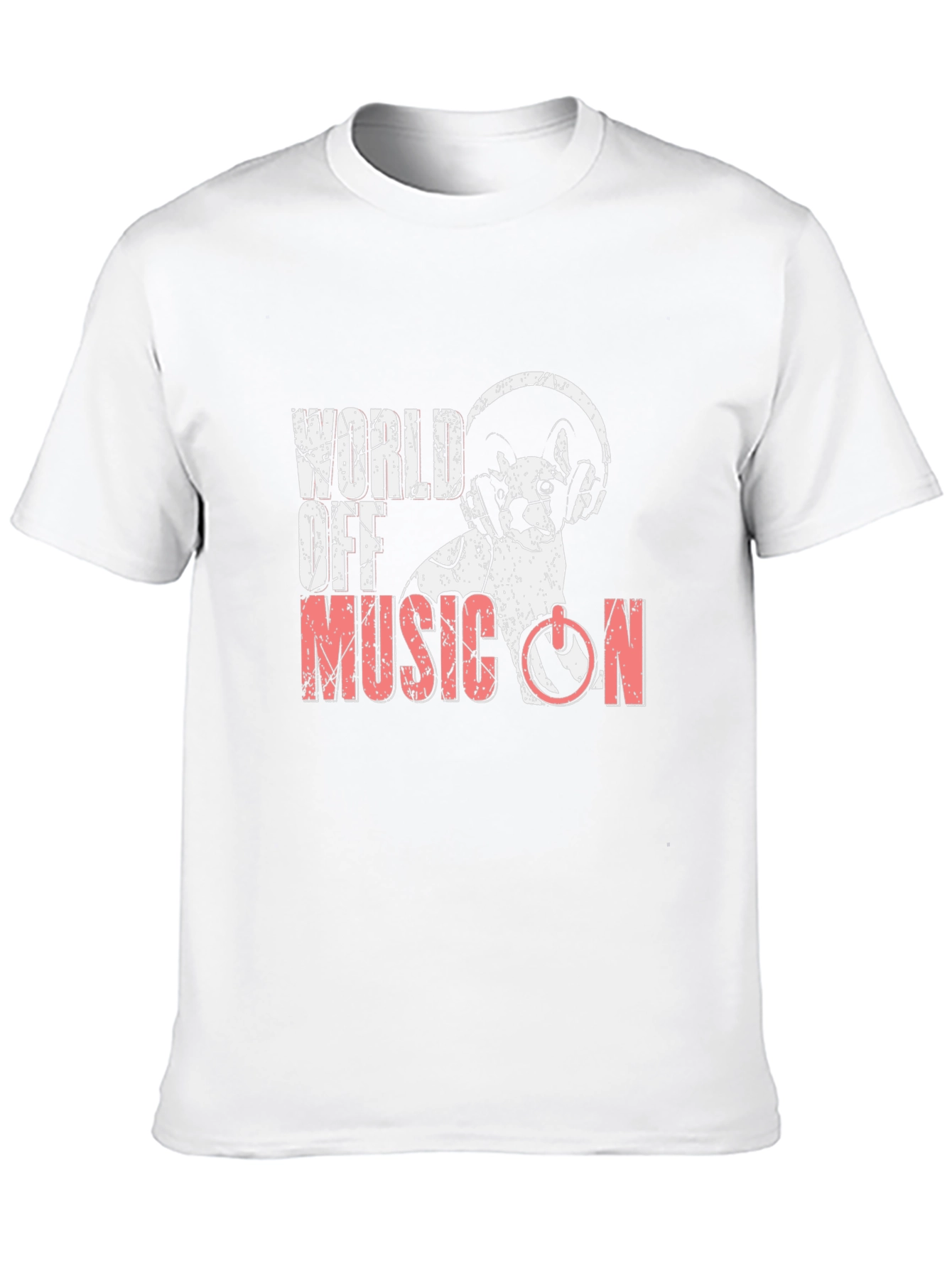 World Off Music On T-Shirt