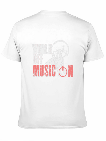 World Off Music On T-Shirt