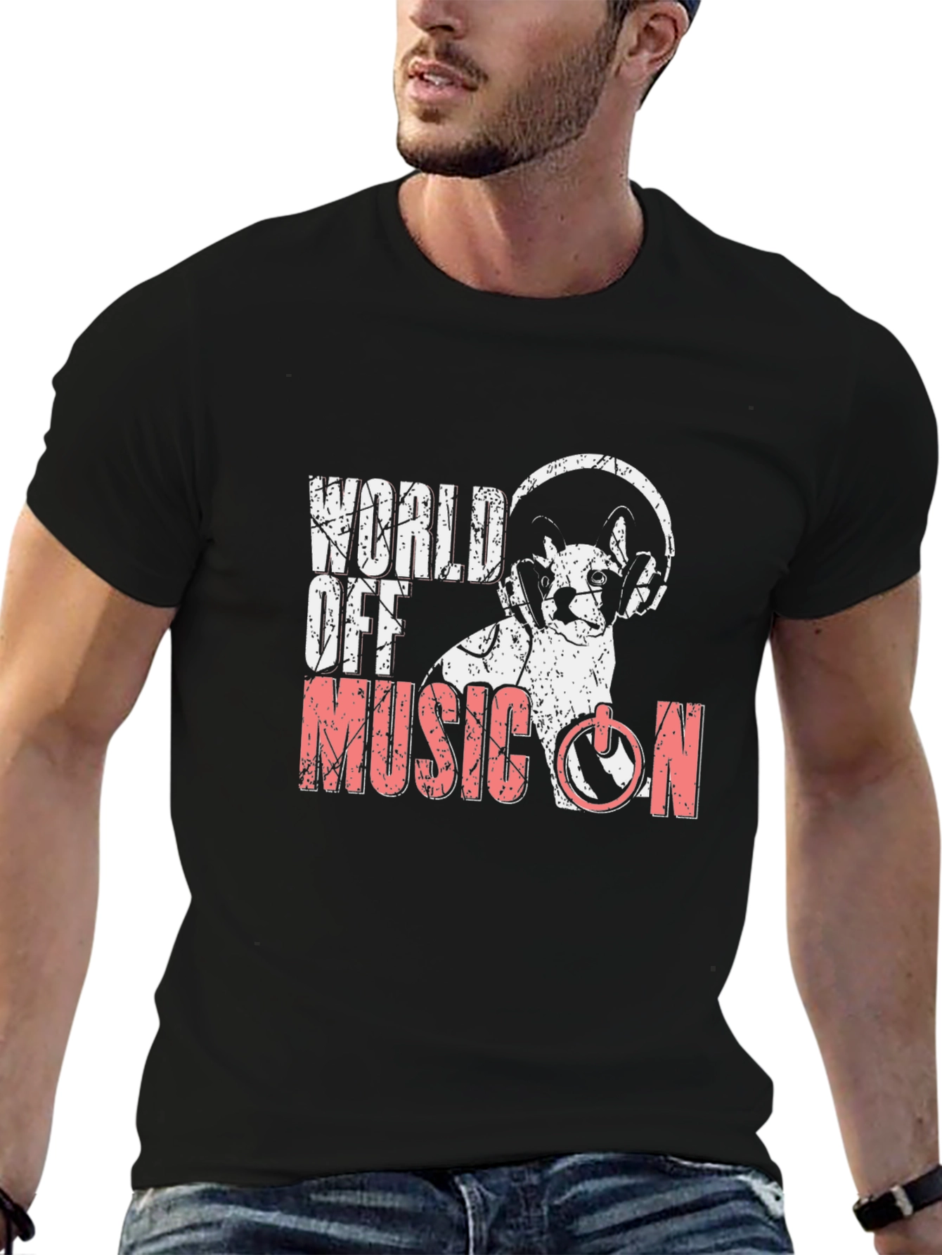 World Off Music On T-Shirt
